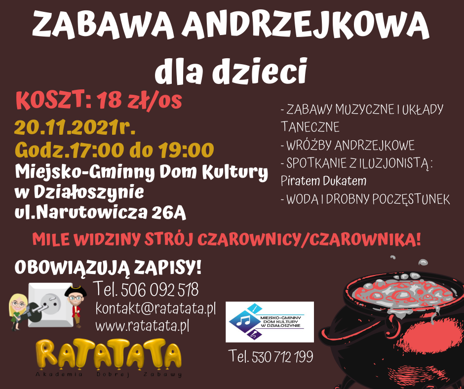 Plakat Zabawa Andrzejkowa