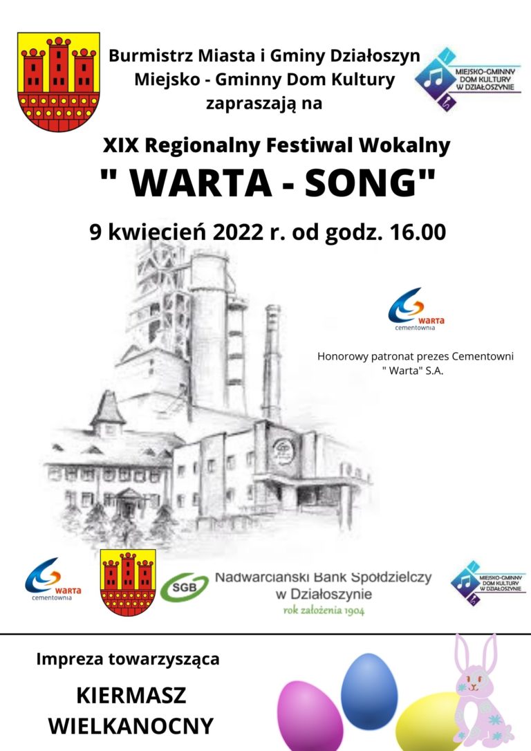 2022 - Plakat XIX Festiwal Wokalny - Warta Song