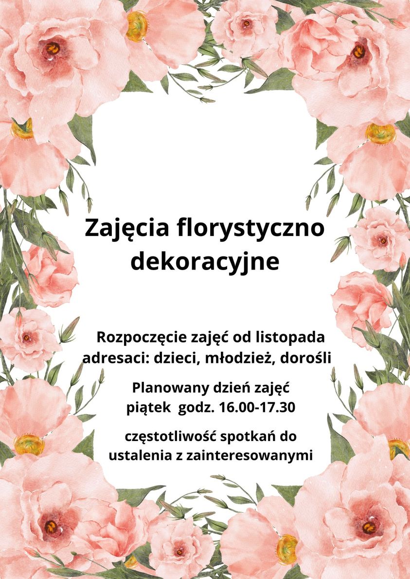 2023 - Zajęcia florystyczno dekoracyjne 2023 - 2024