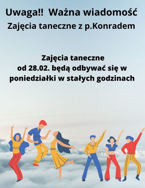 2022 - Plakat - Zajęcia taneczne