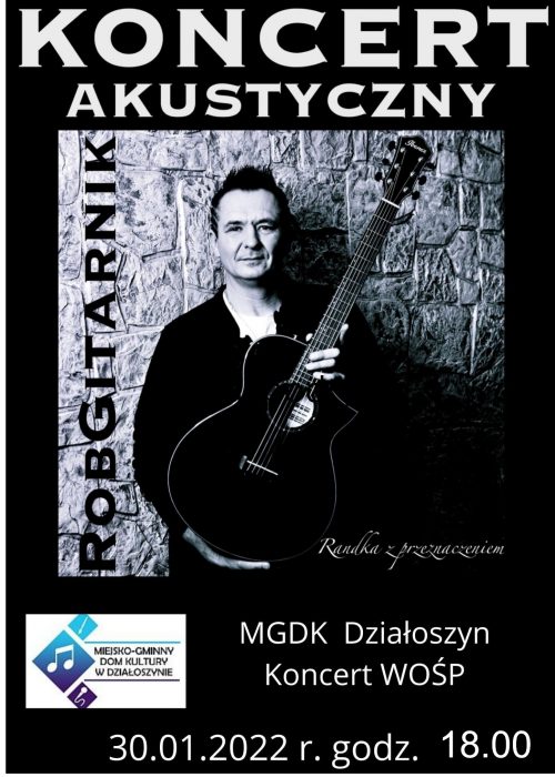 Plakat - Koncert akustyczny - Rob Gitarnik
